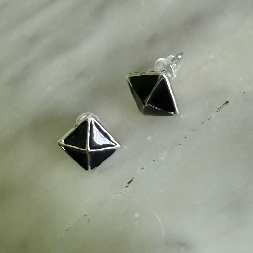 Black Stud Earrings